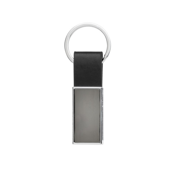 Luxe PU sleutelhanger RCS gerecycled zinc alloy