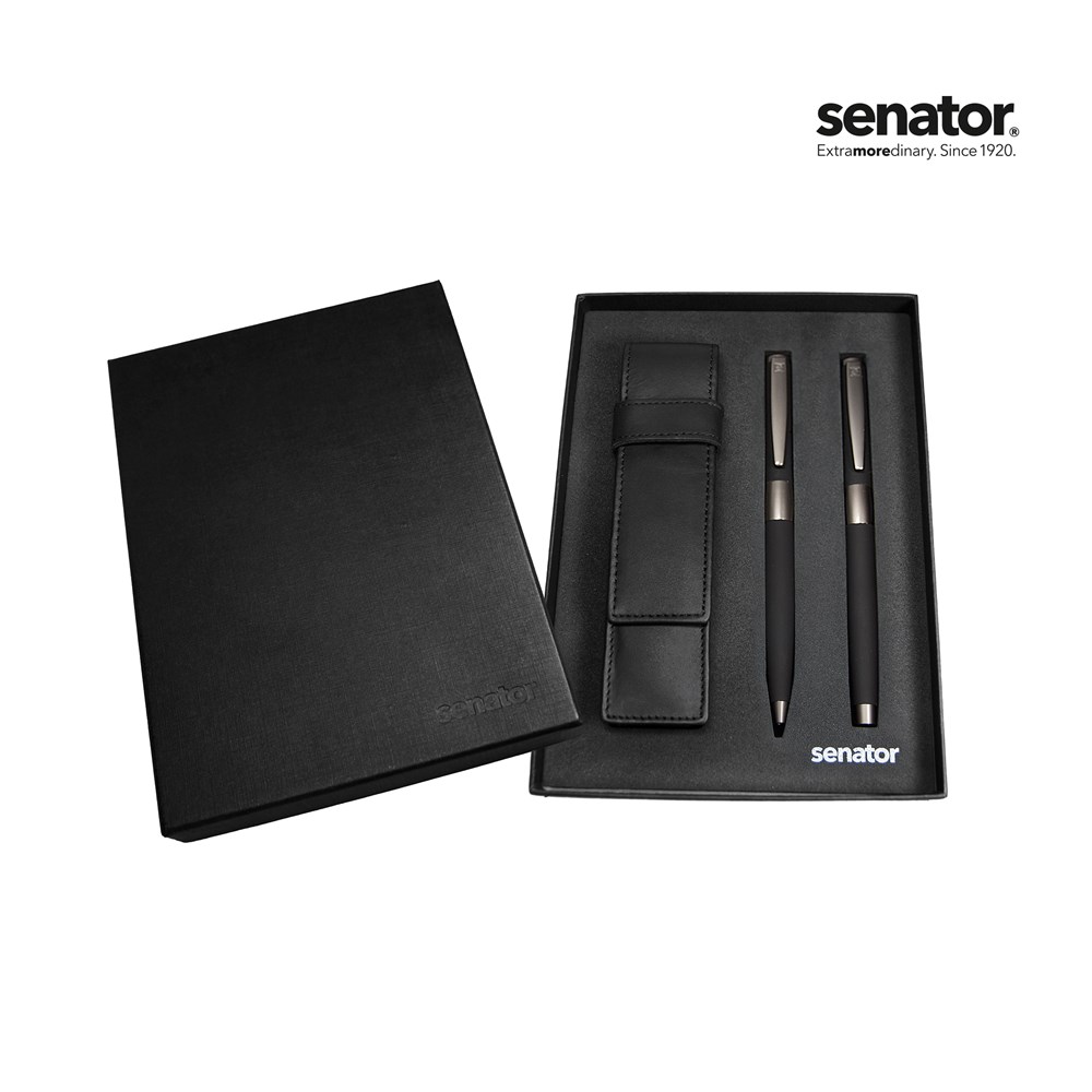 schudden Politiek Inleg senator® Image black Line Set (balpen+ vulpen in Box mit lederen etui) |  Cottonic